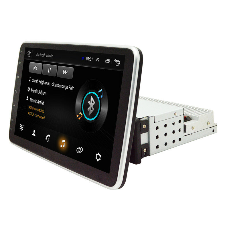 

10.1 Inch 1DIN for Android 9.1 Car Stereo Radio 360 Degree Rotation Multimedia Player 4 Core 4+32G 2.5D IPS Screen GPS 4