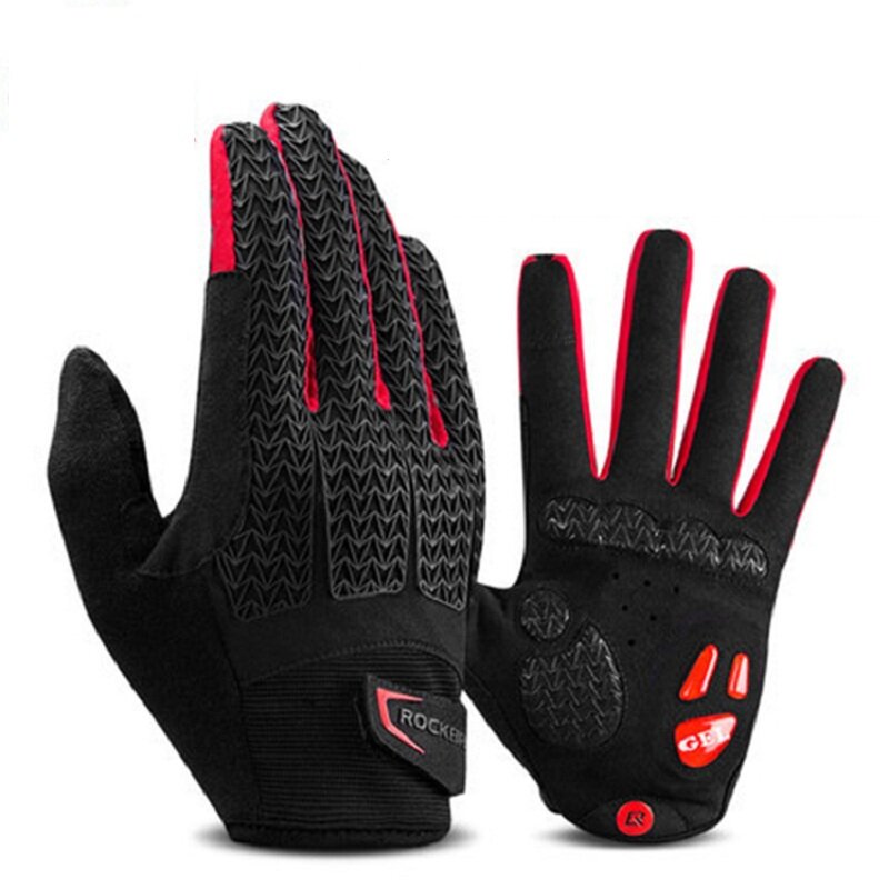 Santic Men's Cycling Full Finger Gloves MTB Road Bike TouchScreen Gloves Autumn 