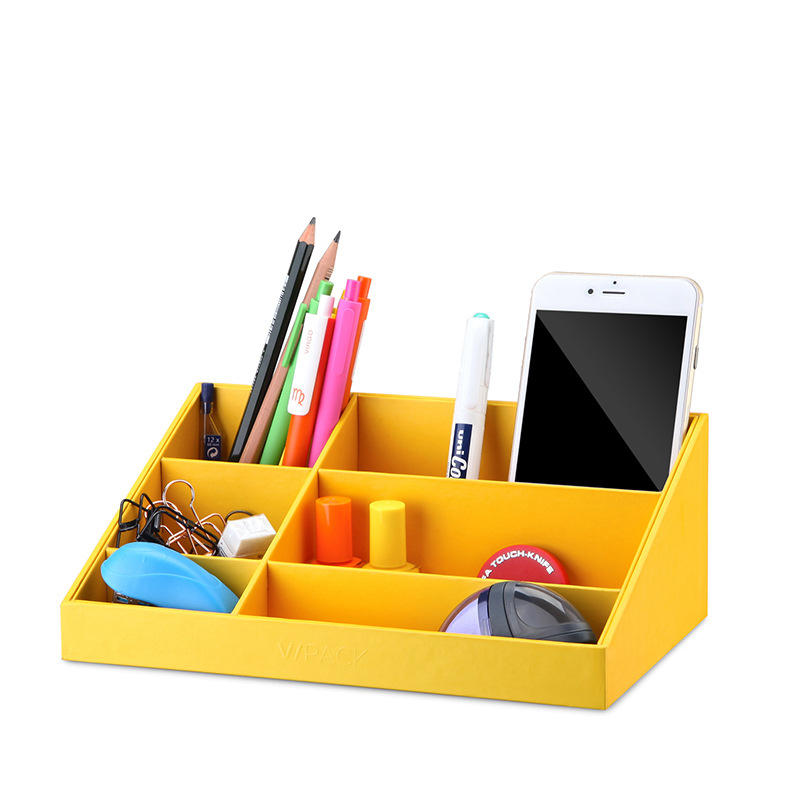 VPACK Storage Box Desk Organizer Stationery Storage Pen Holder 6 Color Office School Supplies