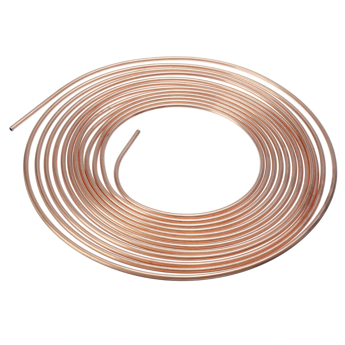 25ft Roll Tube Coil of 3 16 OD Copper Brake Pipe Hose Line Piping Joint Union