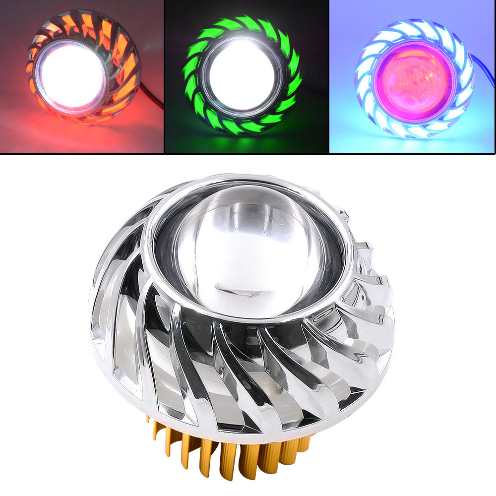 BIKIGHT 12-85V 1200LM LED Electric Bike Headlight Front Light 3 Modes Modified Demon Laser Eyes Motorcycle Lamp Projecto