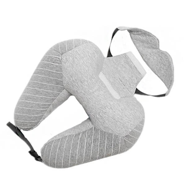 IPRee® 2 Em 1 U Em Forma de Pescoço Travesseiro De Algodão Encosto de Cabeça Almofada Olho Máscara Descanso de Descanso de Viagem de avião