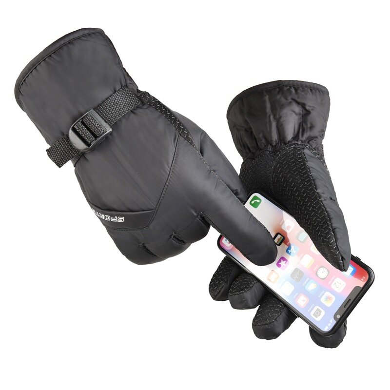 

Tengoo Thicken Electric Cycling Ski Gloves Touch Screen Waterproof Gloves Winter Velvet Warm Leisure Full Finger Men Glo