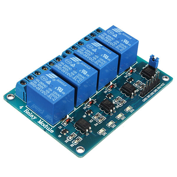 

2pcs 5V 4 Channel Relay Module For PIC ARM DSP AVR MSP430 Blue Geekcreit for Arduino - Products that work with official