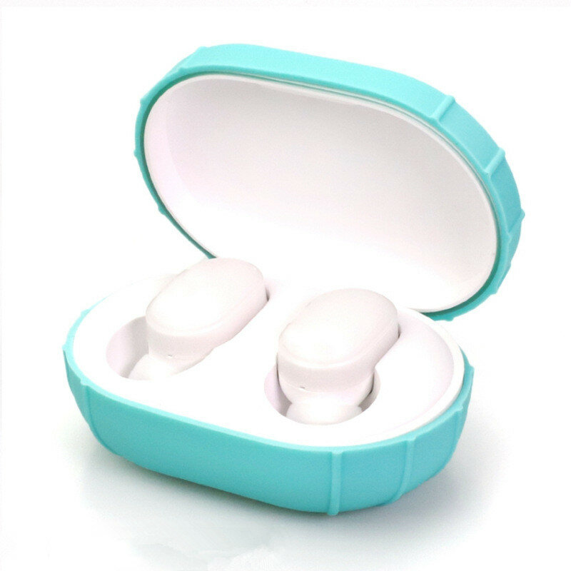 Portable Solid Color Silicone Case Earphone Protection Cover Storage Box for Airdots