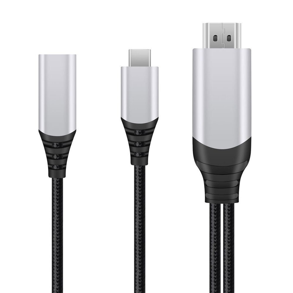 4K*2K USB-C to HDTV Dongle Cable Same Screen PD 100W Type-C Video Cable for Computer Smartphone TV P