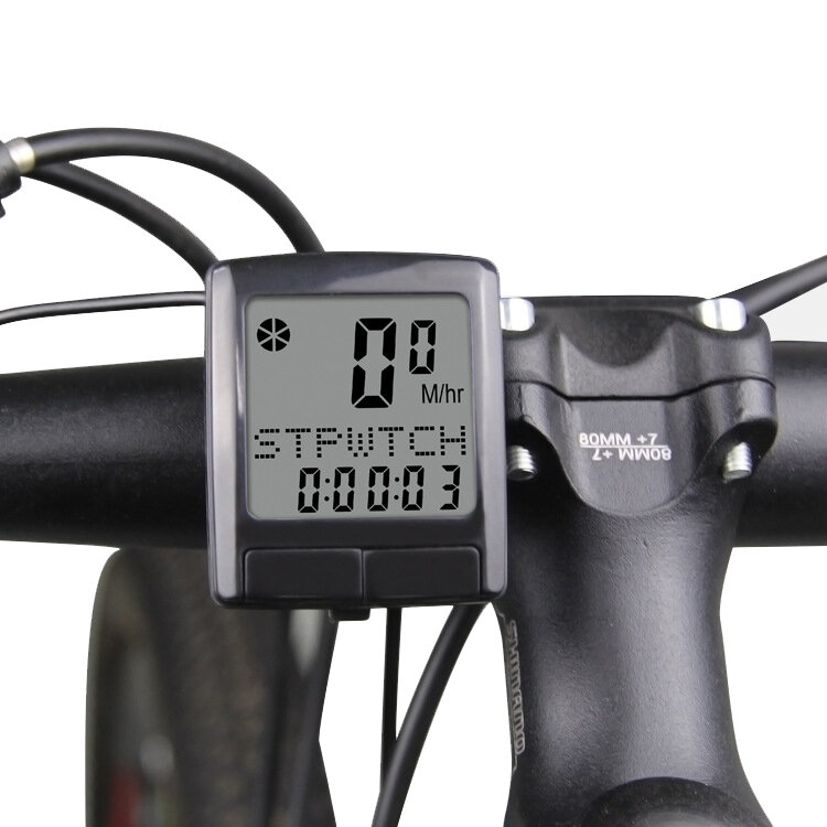 

SUNDING 565B Multifunctional Bicycle Computer Wired Odometer Stopwatch Waterproof Mini Digital LCD Speedometer Tracker