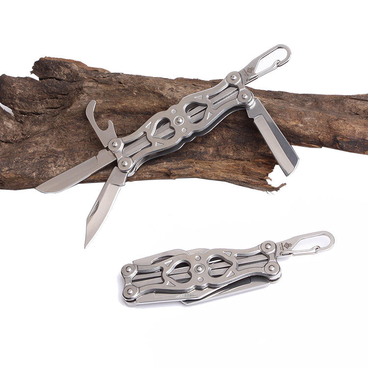 2 in 1 Multifunction Folding Knife Tie Fast Knot Tying Tool Fishing Line Tyer Opener