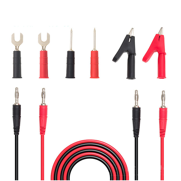 8 In 1 1MCombined Multimeter Test Line Banana Plug U-shaped Fork Crocodile Clip 2.0 Pin Test Cable