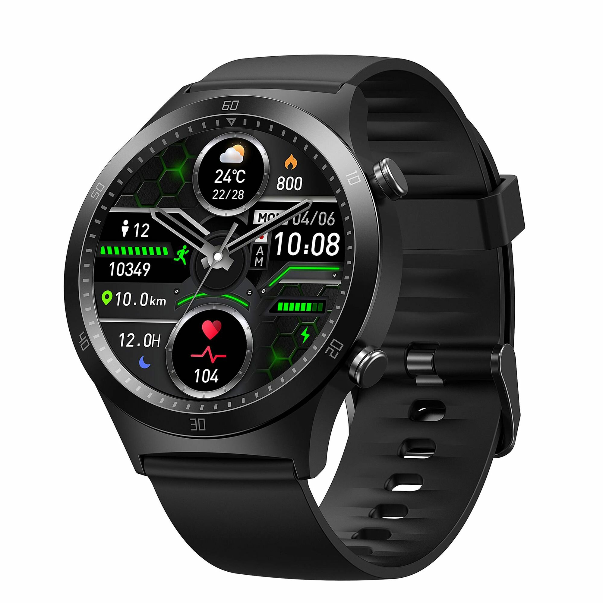 Tranya S2 1.32 inch Full Touch Screen Heart Rate SpO2 Sleep Monitor 25 Sport Modes 30 Days Standby Time Fitness Tracker