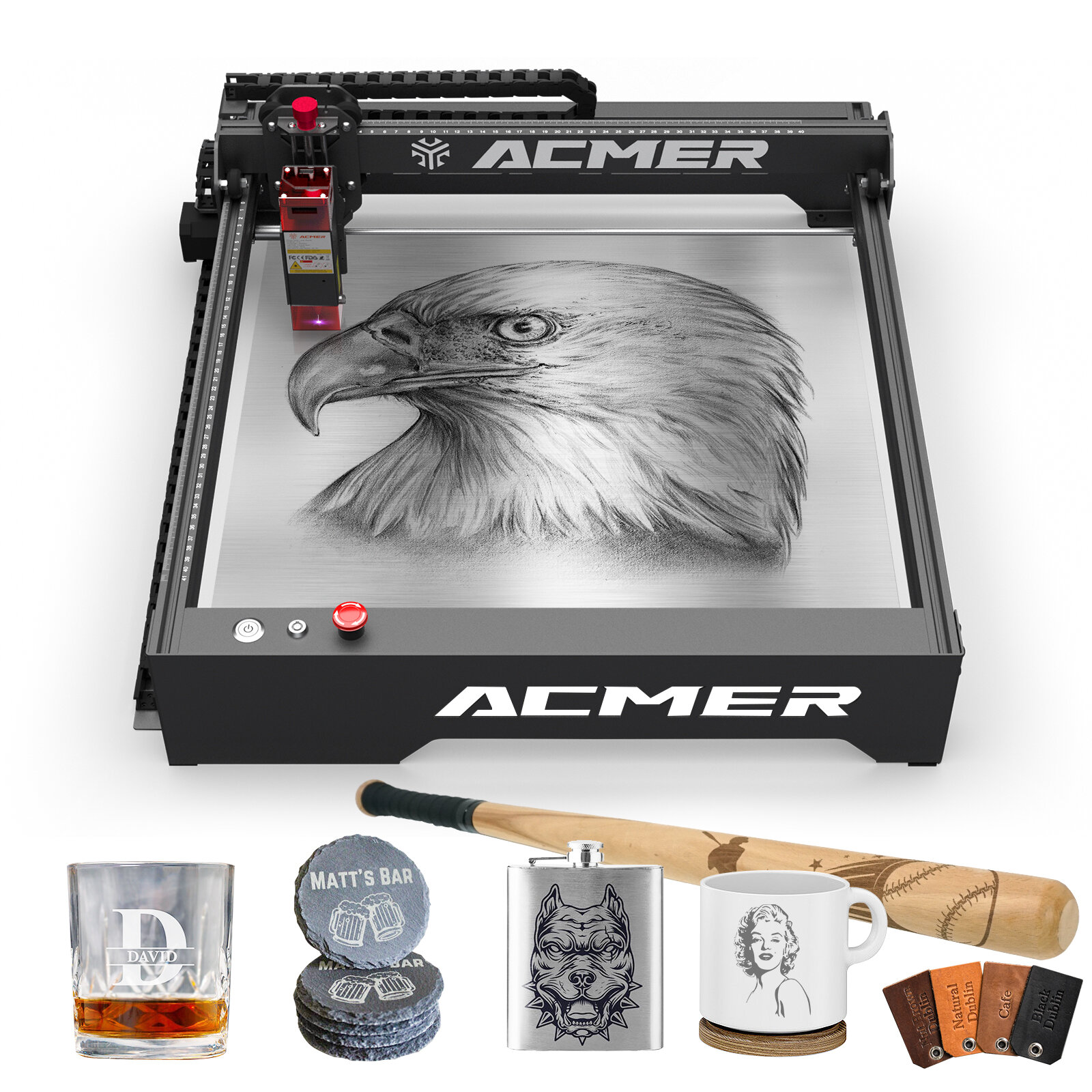 

[EU/US Direct] ACMER P1 10W Laser Engraver 10000mm/min Engraving Speed Offline Engraving 0.05*0.06mm Spot