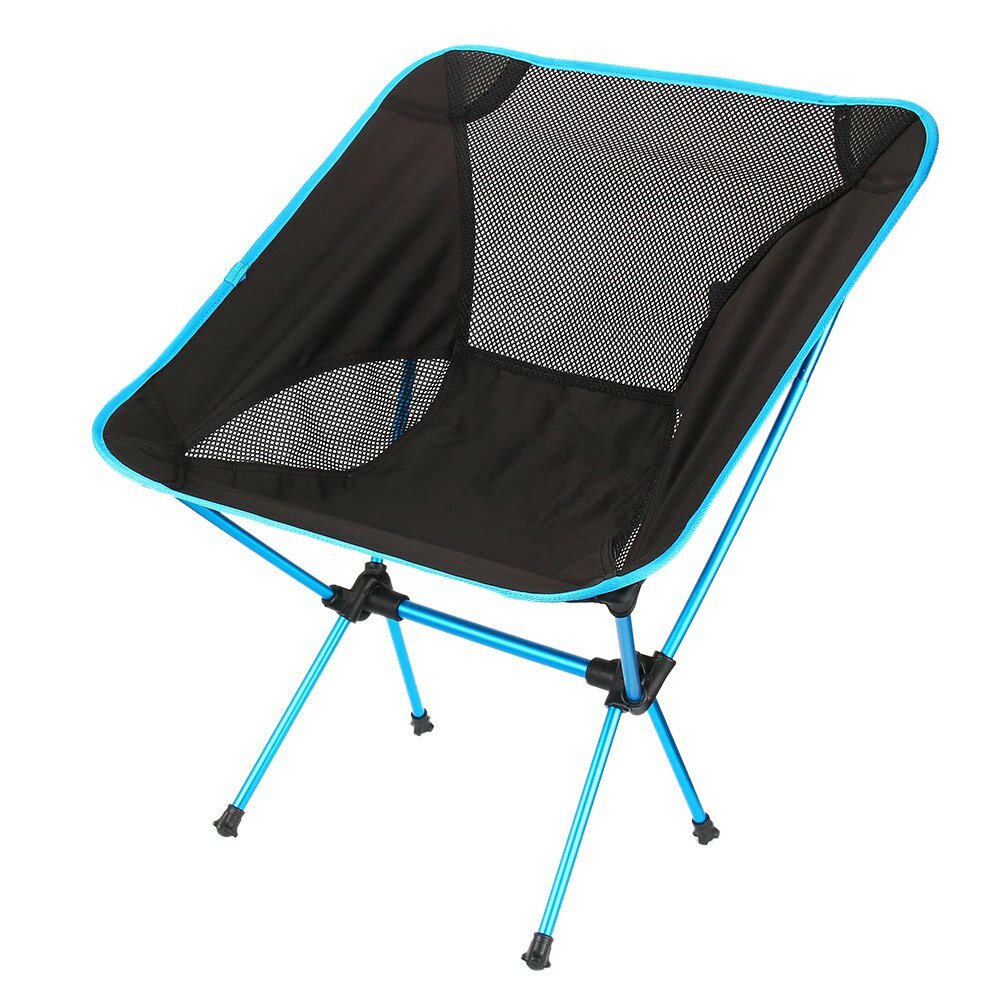 Cadeira dobrável portátil AOTU em alumínio ultraleve para camping, piquenique, churrasco. Carga máxima de 150 kg.