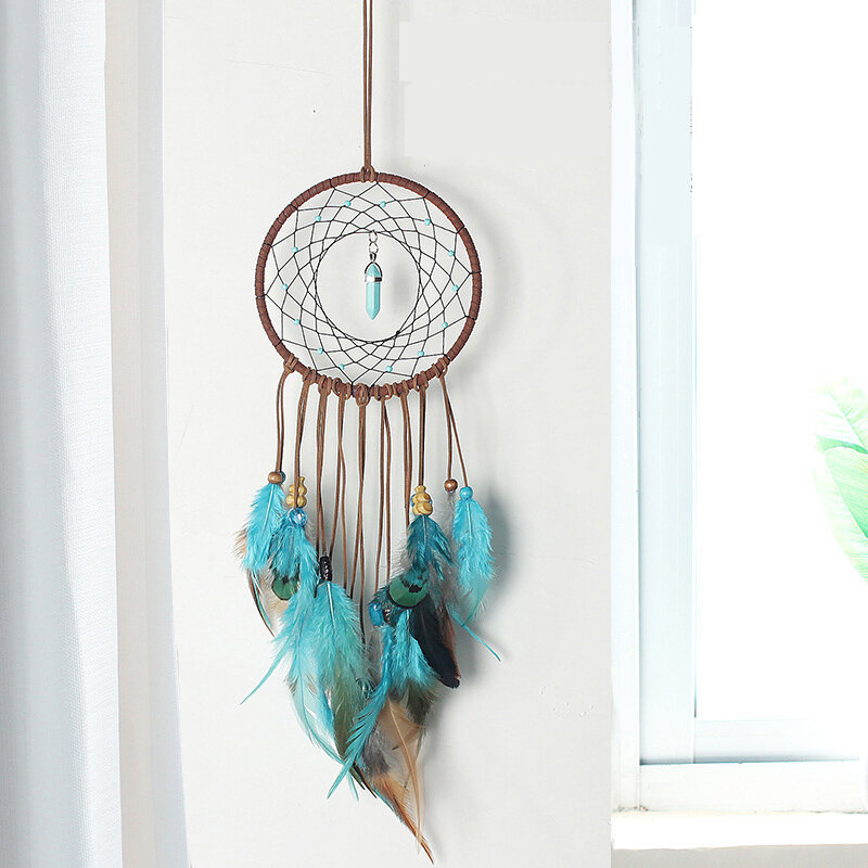 DIY Gehaakte Feather Dream Catcher Kit Opknoping Decoratie Huis Muur Ornament Set voor Slaapkamer De