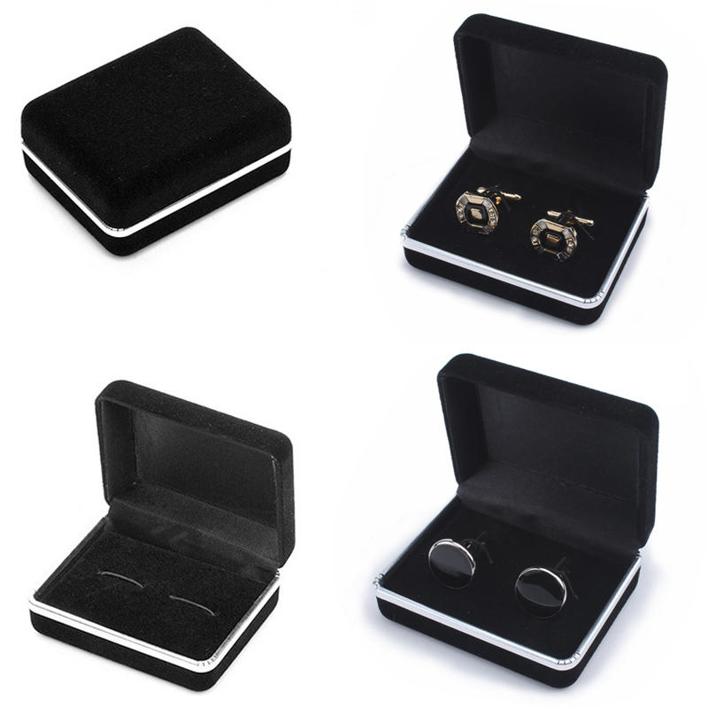 Velvet Square Earring Ring Manchetknopen Opslag Sieraden Verpakking Geschenkdoos