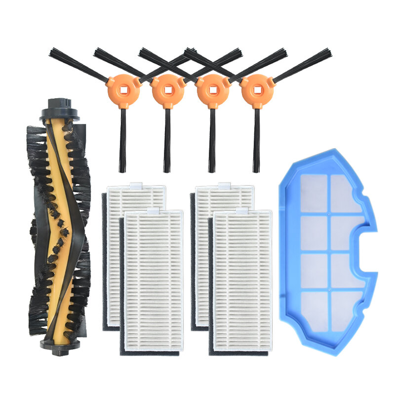 

10pcs Replacements for Ecovacs Deebot N79 N79S Vacuum Cleaner Parts Accessories Main Brush*1 Side Brushes*4 HEPA Filters