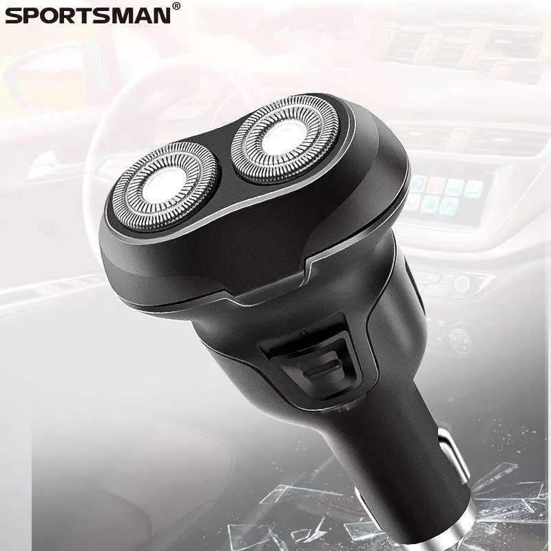 Sportsman Car Charger Electric Razor Rotatable Electric Shaver Vehicle mounted Safety Hammer Men