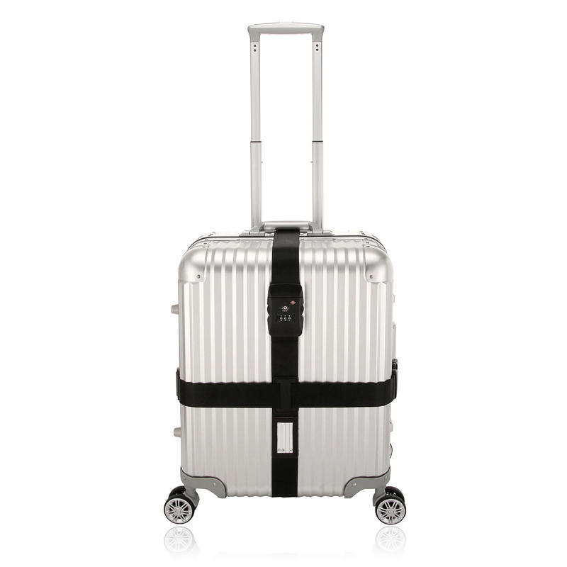 IPRee® 5CM Reise-TSA-Schloss verstellbarer Kreuz-Gepäckgurt Trolley-Koffer-Sicherheitsverpackungsgurt
