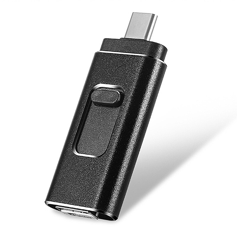 4 in 1 USB Flash Drive USB/Micro/iP/Type-C OTG Switchable Interface Pendrive 64GB/128GB/256GB/512GB Memory Drive for iPh