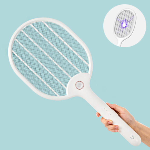 Jordan&judy 3000V Electric Mosquito Swatter Portable Camping Travel Three-layer Anti-electric Shock Net USB Charging Mosquito Dispeller