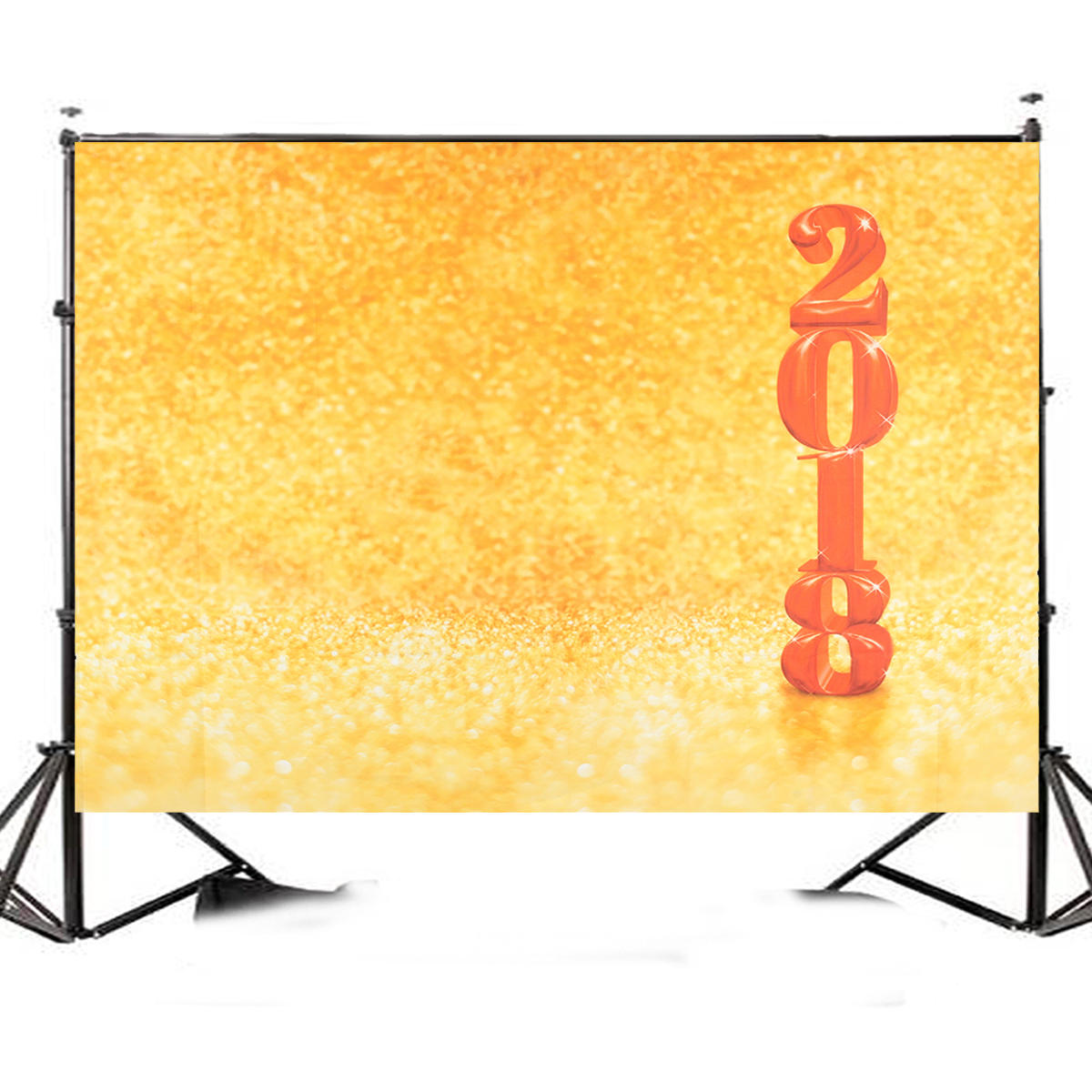 7x5ft New Year Golden Bright Stars Photography Backdrop Studio Prop Background