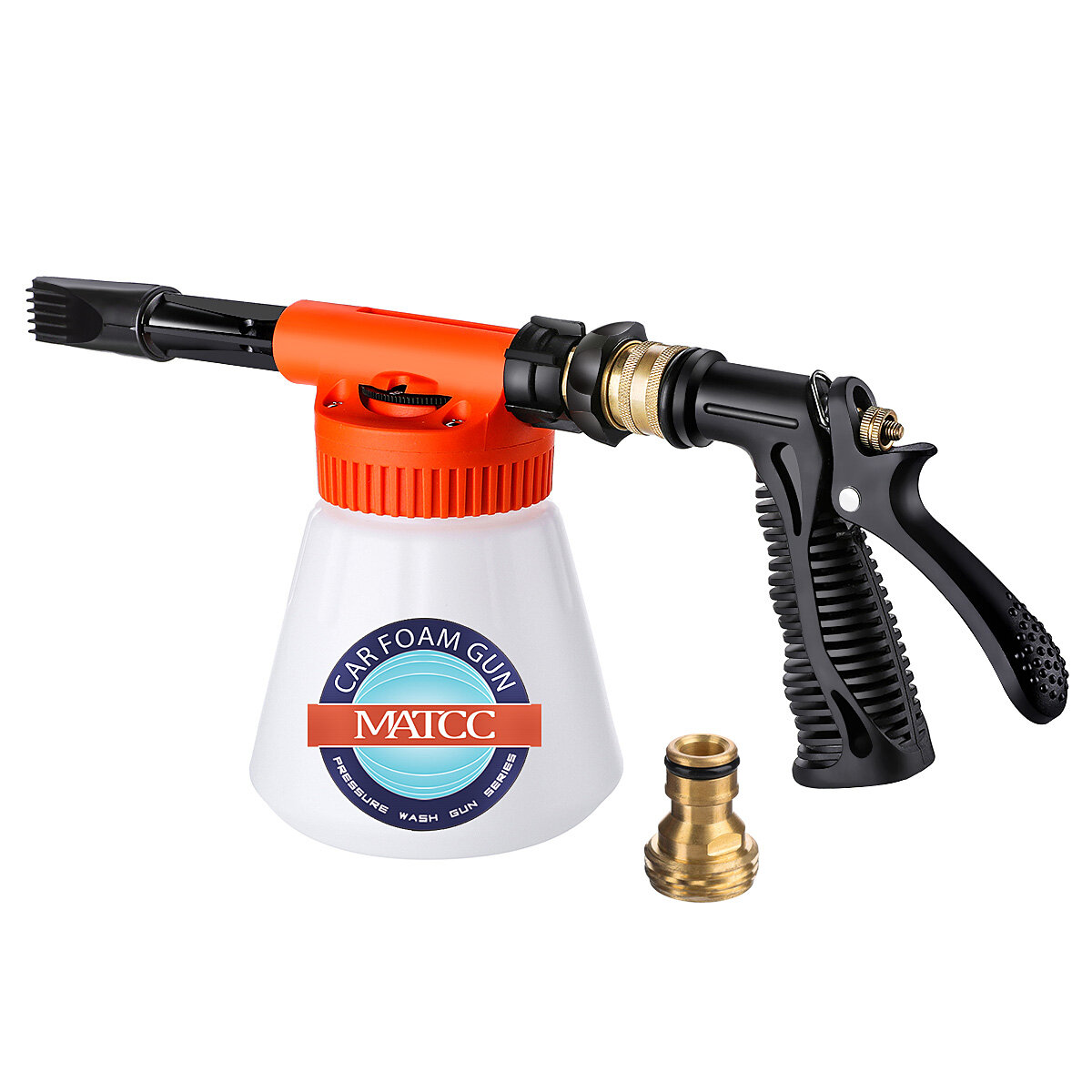 MATCC Car Foam Gun Foam and Adjustable Car Wash Sprayer with Adjustment Ratio Dial Foam Sprayer Fit Garden Hose for Car