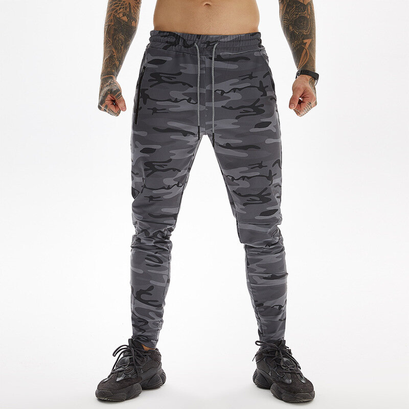 Men's Sports Pants Legging Pants Spring Summer Zipper Multi-pocket Camouflage Sweatpants Breathable Moisture Wicking Fitness Gym Running Basketball Hunting Camouflage Pants