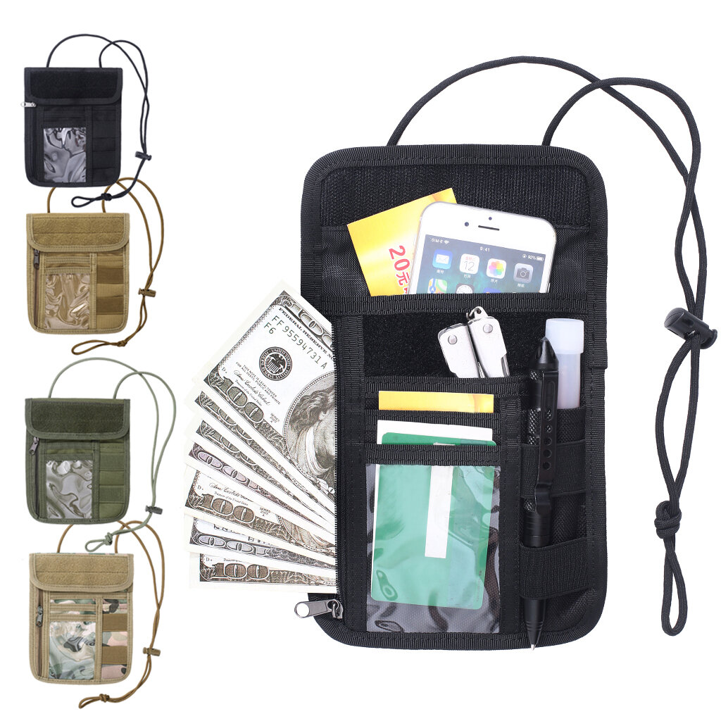 ZANLURE戦術IDカードホルダー多機能カードケース男性女性クレジットパスポート財布狩猟モールポーチ財布バッグ
