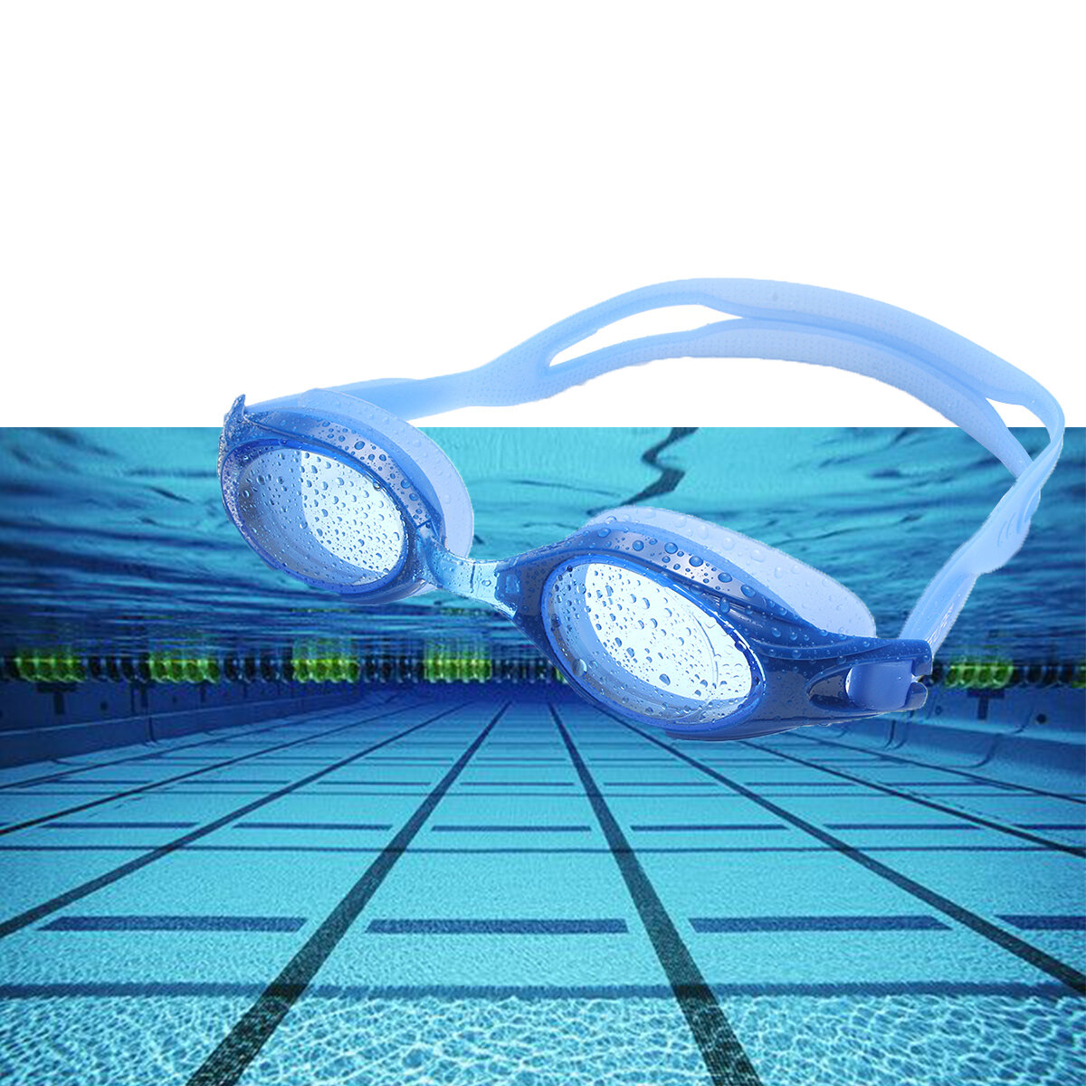 OUTEROO Zwembril PC Siliconen Schokbestendig Anti-condens Anti-UV verstelbare zwembril voor volwasse