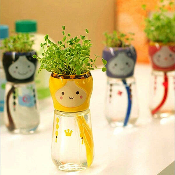 DIY Mini Doll Tail Water Absorption Potted Plant Desktop Office Decor