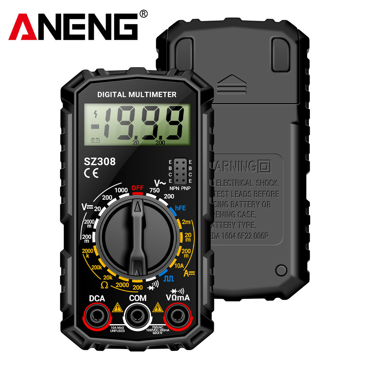 

ANENG Professional Digital Multimeter High Precision AC/DC Voltage Current Resistance Tester with Low Battery Indication