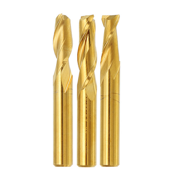 Drillpro 6mm Shank 2 Flute 15/17/22mm End Mill Cutter Titanium Coated Double Flute CNC End Mill