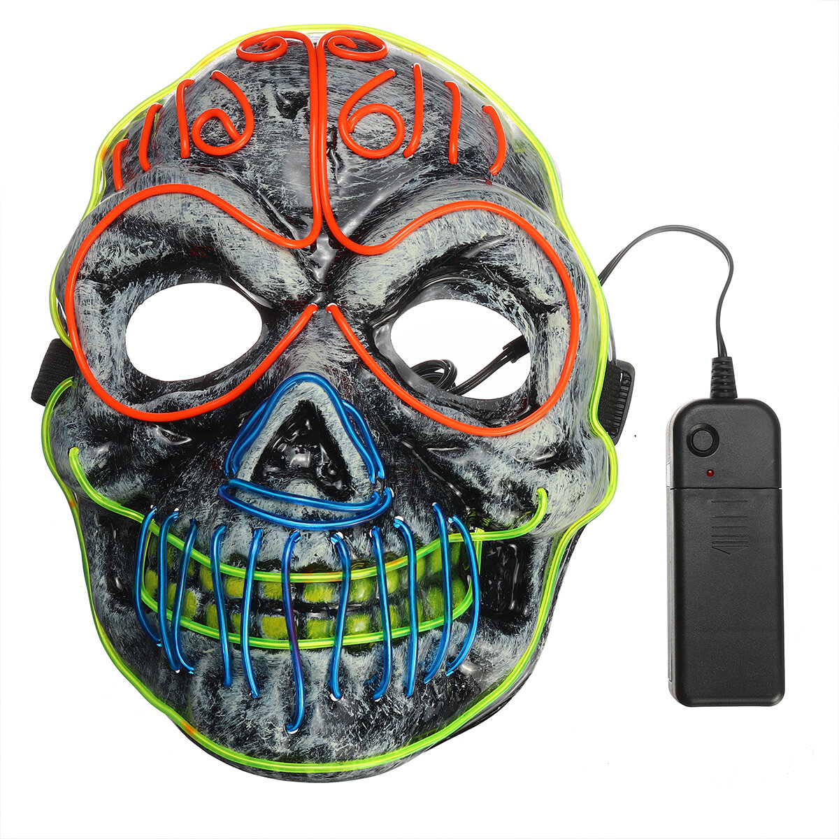 

Skeleton Mask EL Wire Light Up Skull Mask for Halloween Costume Accessory