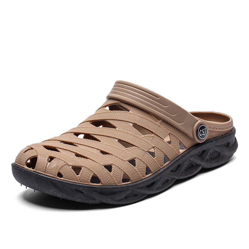 Men Breathable Hollow Casual Daily Soft Walking Beach Sandals