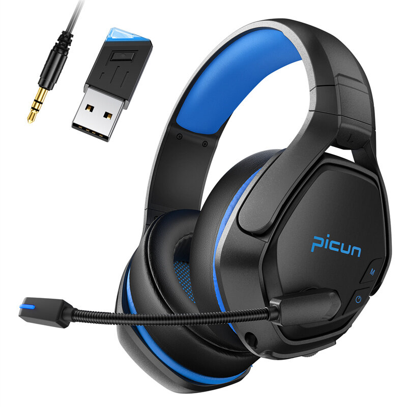 PICUN PG-01 Tri-mode 2.4G Wireless Headset bluetooth Headphone 50mm Drivers 3D Spatial Surround Sound Over-ear Gaming He