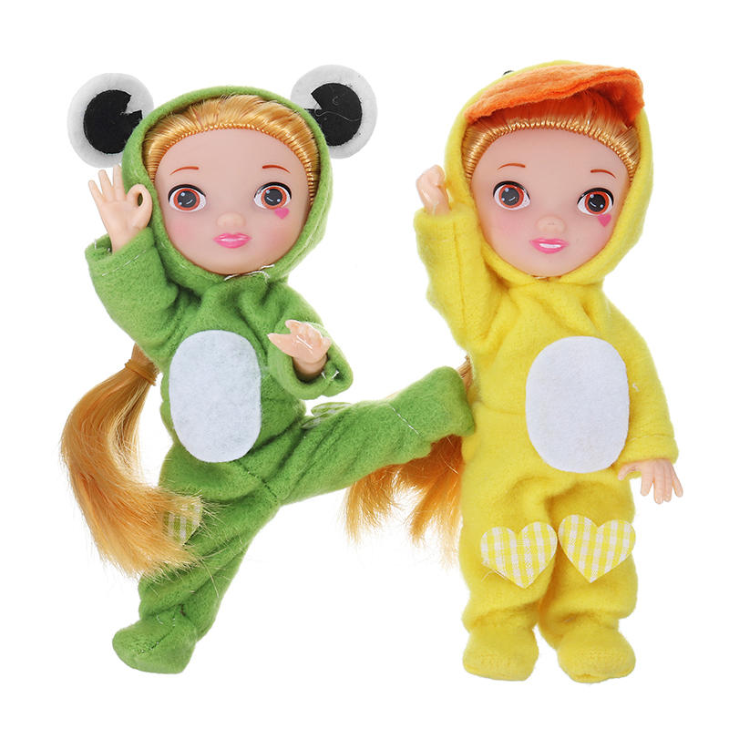 17CM Fashion Cartoon Action figure Gesture Dolls Animal Rabbit Baby Doll Toys For Children