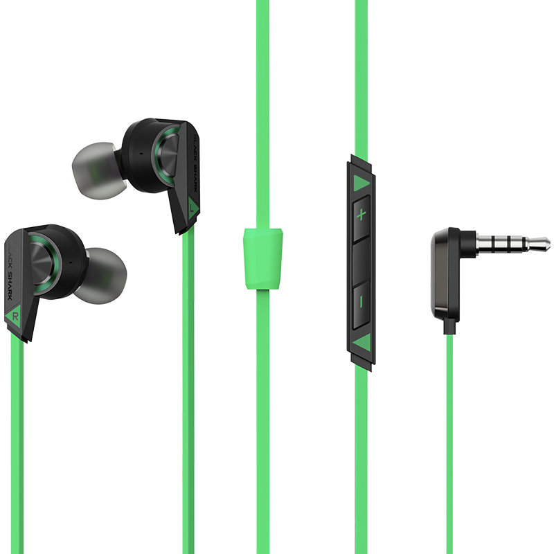 Black Shark 3.5mm Wired Headphones Balaced Armature Dynamic Dual Drivers HiFi Deep Bass Gaming Earbuds In-Ear Sports Ear
