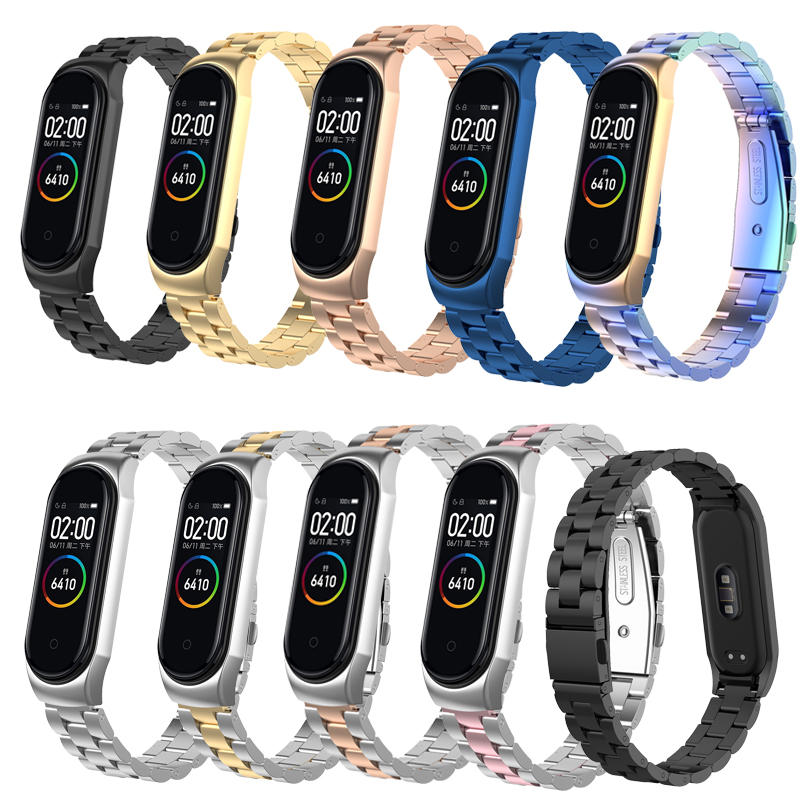 

Bakeey Anti-lost Design Chain Bracelet Replacement Watch Band for Xiaomi Mi Band 4&3 Smart WatchNon-original