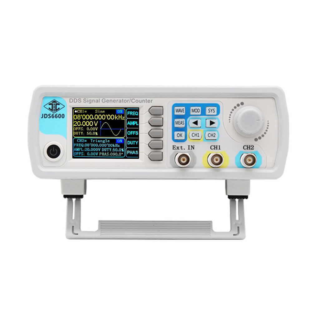 

JUNTEK™ JDS6600 15/30/40/50/60MHz DDS Function Signal Generator/Source Dual/2-CH Frequency Meter Arbitrary Waveform Puls