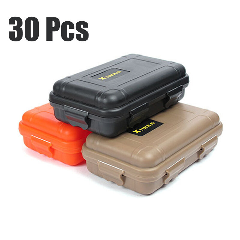 30Pcs Outdoor EDC Waterproof Survival Box Container Shockproof Tools Kit Storage Case