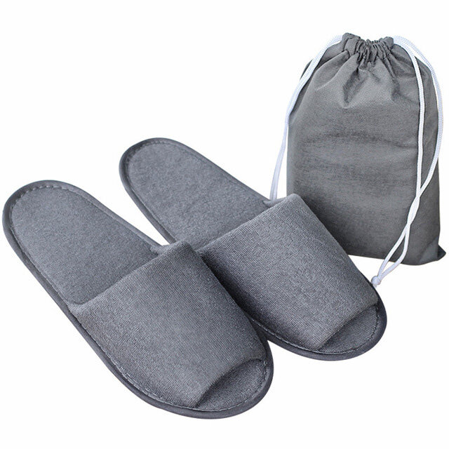 IPRee® Opvouwbare slippers voor mannen en vrouwen One Size Draagbare antislip slippers met opbergtas voor op reis