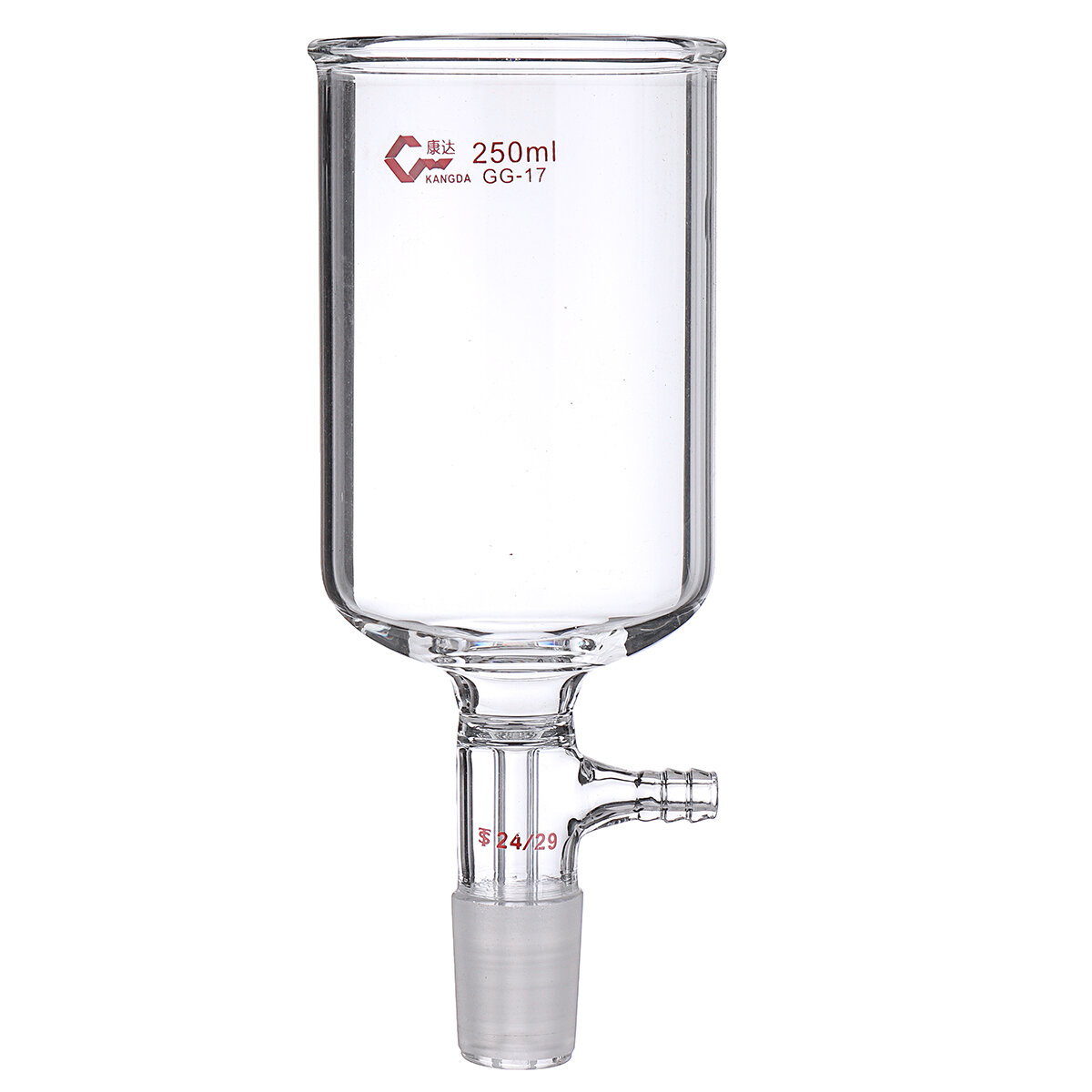 250ml Borosilicate Glass Filter Buchner Funnel 24/29 Inner Joint Serrated Tubulation Laboratory Glassware