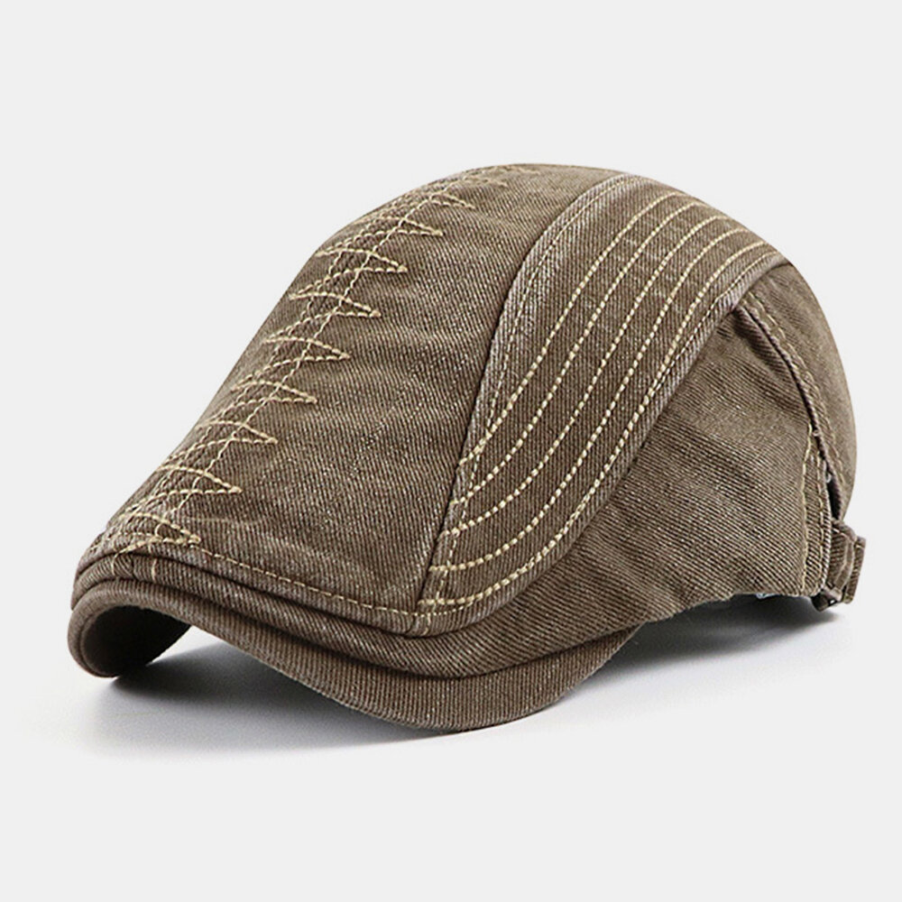 Mannen gemaakt-oud katoen borduurwerk outdoor casual universele vooruit hoed baret cap