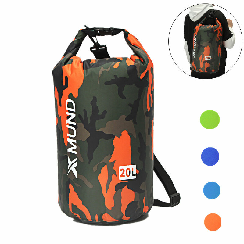 Xmund XD-DY2 Vattentät väska 20L Swimming Rafting Storage Dry Bag med Justerbar Rem Hook