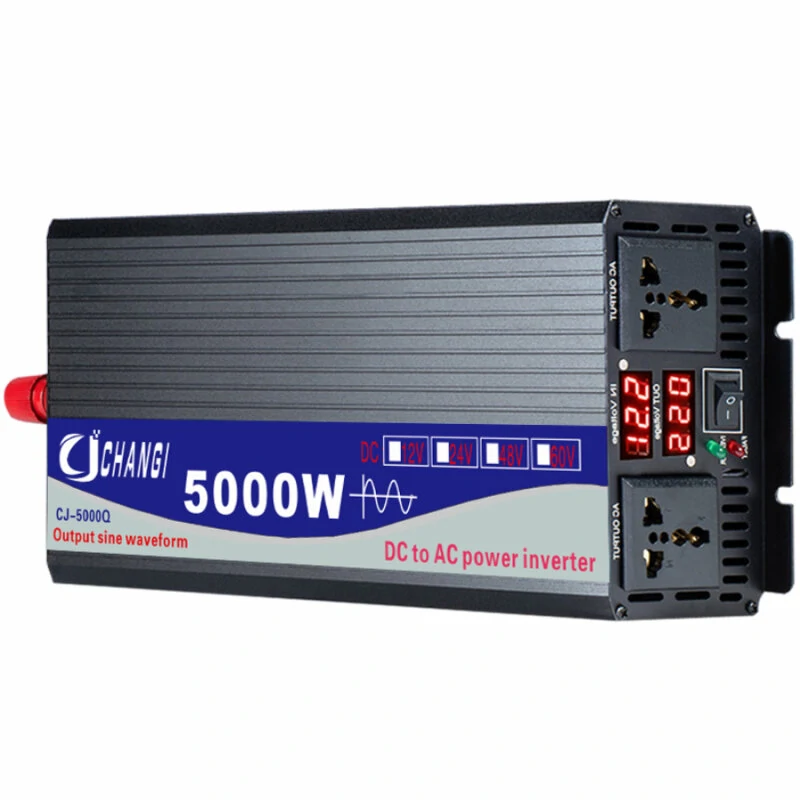 50HZ Solar Pure Sine Wave Power Inverter Dual Digital Display 3000W/4000W/5000W DC 12V/24V To AC 220V Converter - 24V 3000W
