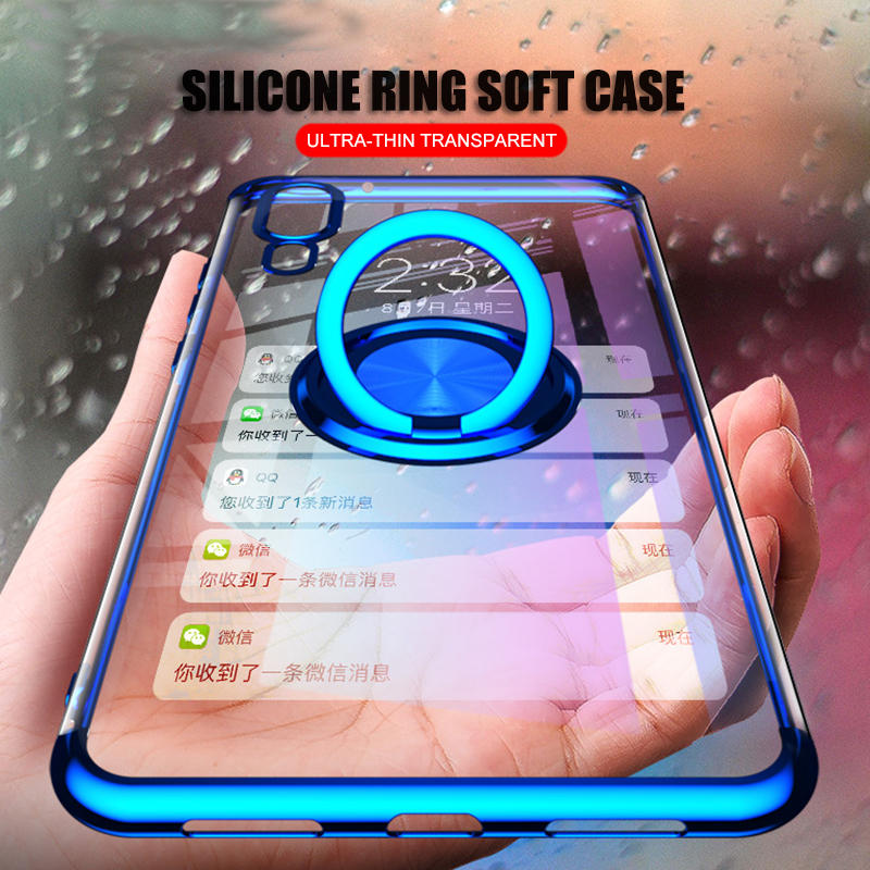 Bakeey Magnetische autohouder Ringhouder Dunne kleurplaat Soft TPU beschermhoes voor Xiaomi Mi9 / Mi