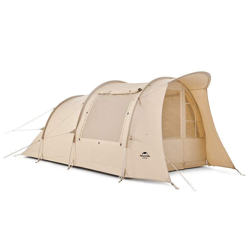 Naturehike Camping Tent Outdoor Tunnel Tent Family One Bedroom & One Living Room Cotton Leisure Sun Protection Tent For