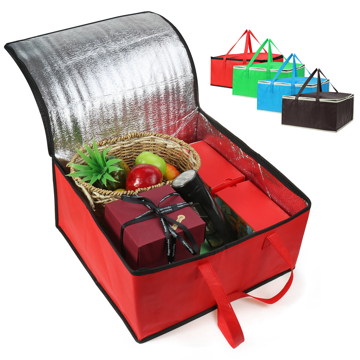 16" Insulated Bag Cooler Bag Insulation Folding BBQ Picnic Portable Ice Pack Food Thermal Bag Food D