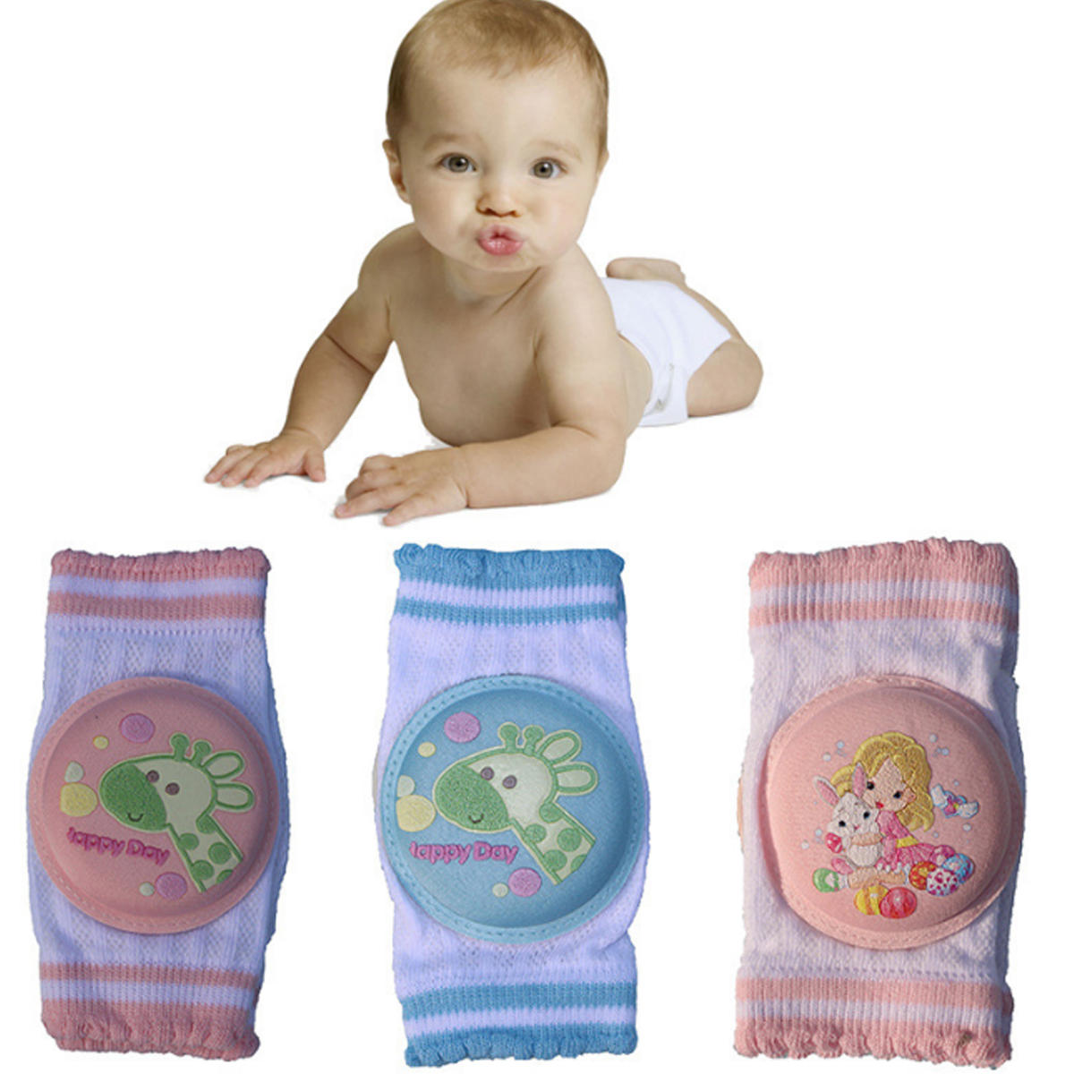 Baby Crawling Nakolannik Anty-kolizja Oddychająca nogawka Ochraniacz na łokieć Protector Sponge Mesh Baby Knee Socks 