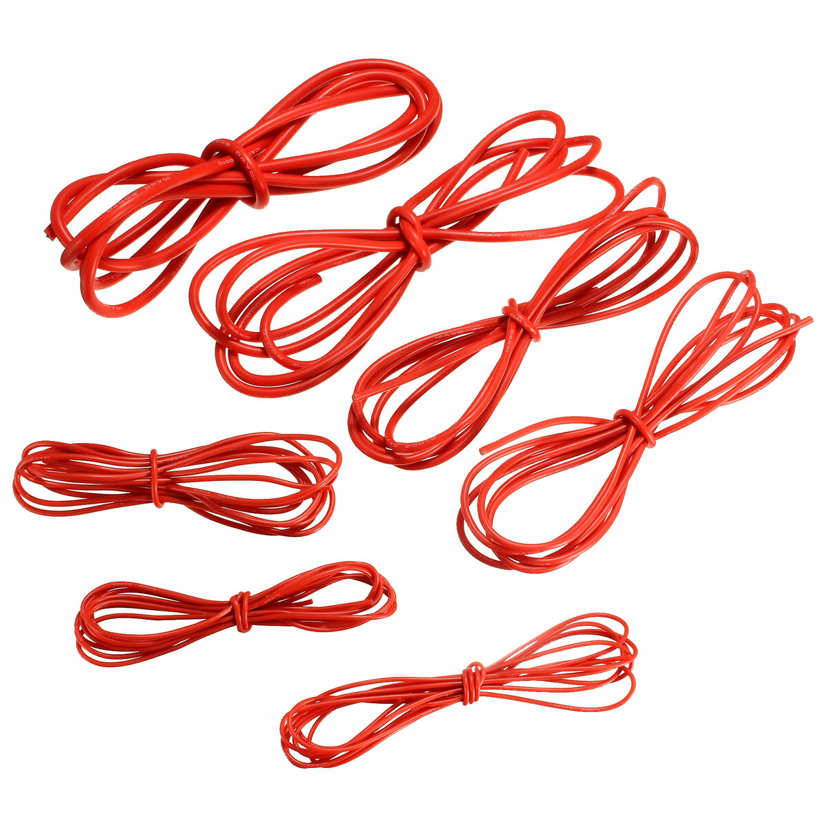 DANIU 2 Meter Rood siliconen Draad Kabel 10/12/14/16/18/20 / 22AWG Flexibele Kabel