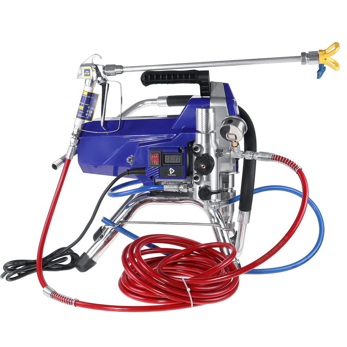 2500W 3500PSI 110V/220V Airless Sprayer Machine Spraying Tool Oil Painting With Pressure Gauge